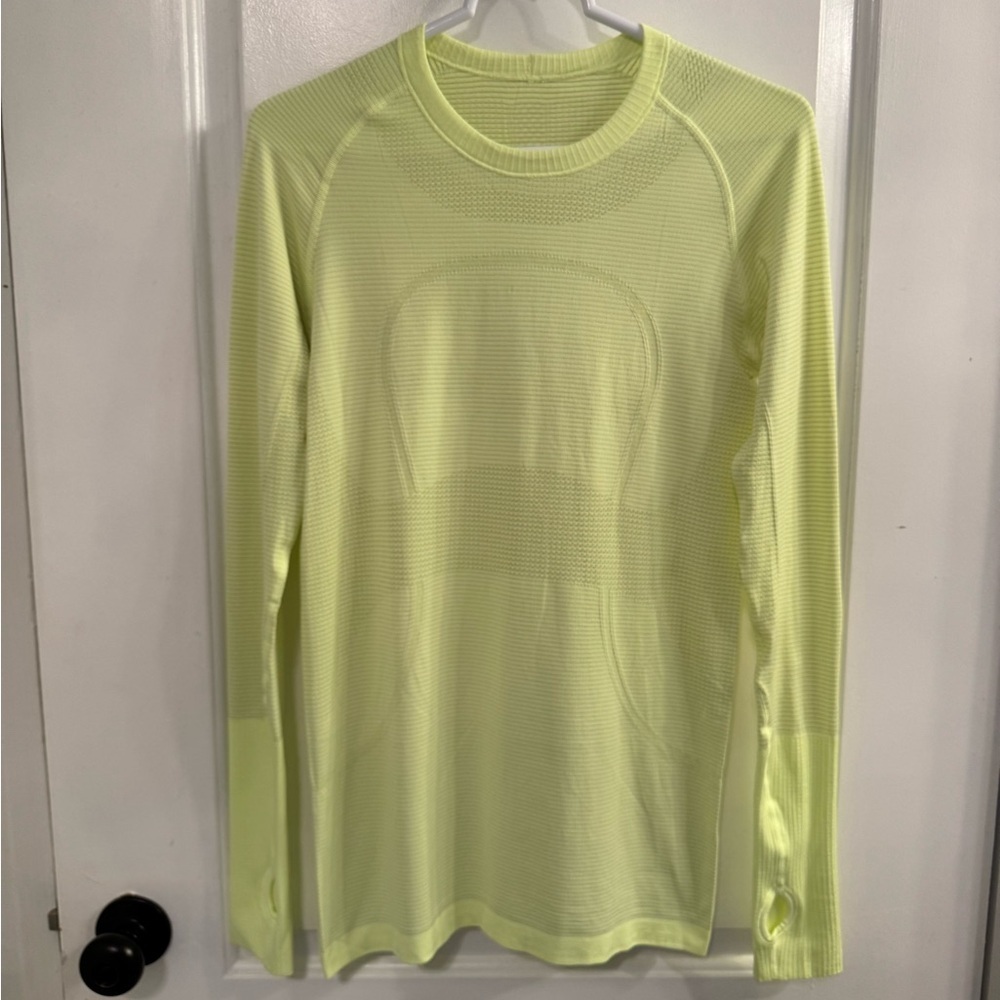 Lululemon Swiftly Tech Long Sleeve Heathered Clear Mint Yellow Green